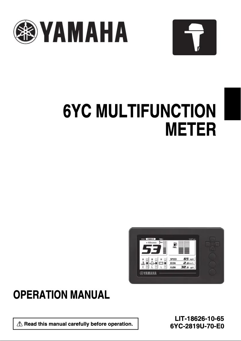 Page n°1 - Manuel utilisateur Yamaha 6YC (2019)