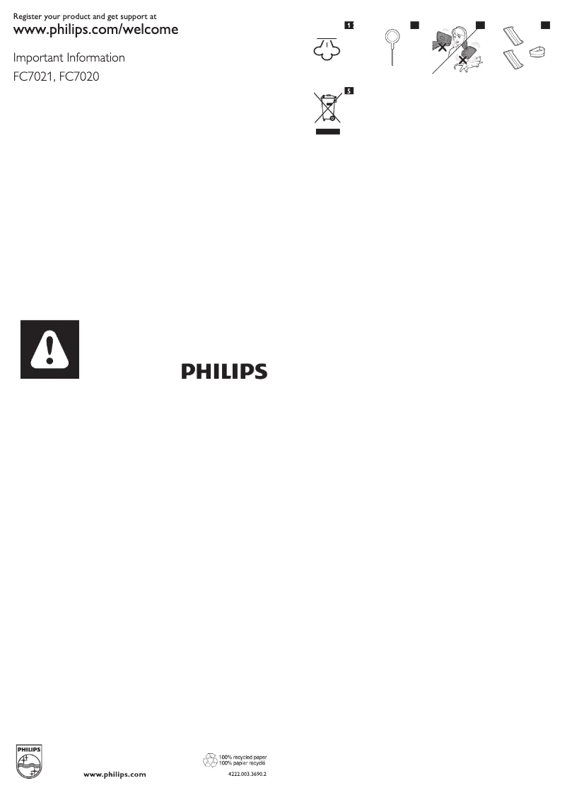 Image de la première page du manuel de l'appareil Steam Plus FC7021