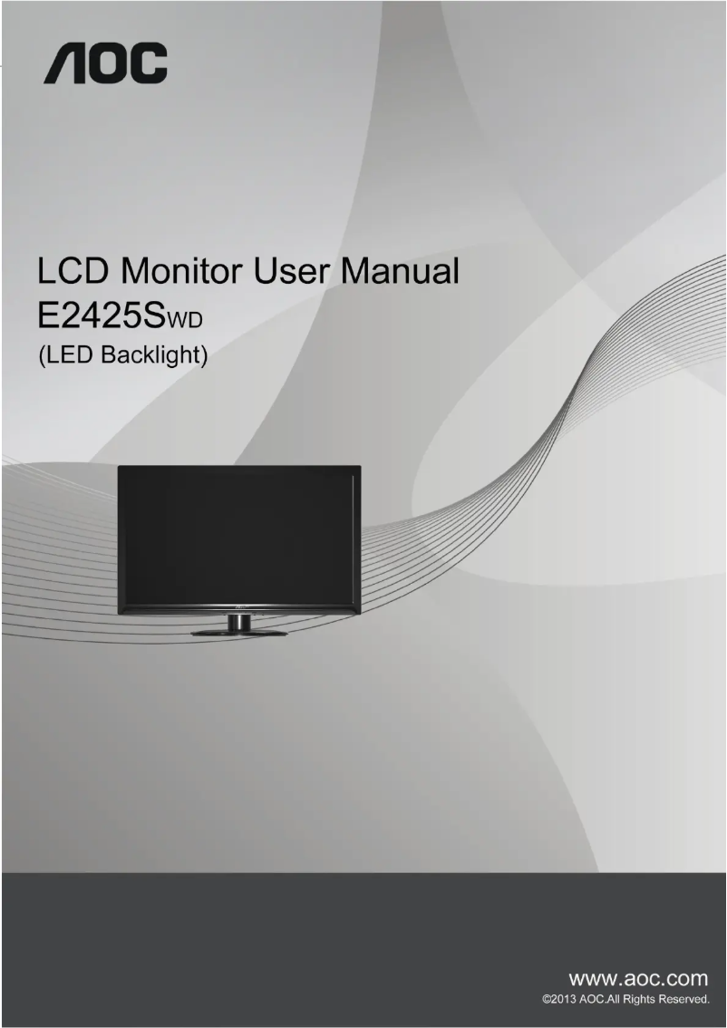 Page 1 de la notice Manuel utilisateur AOC e2425Swd