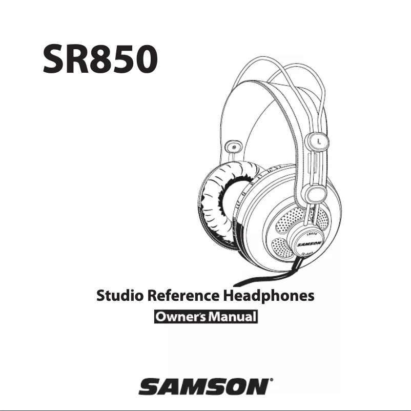 Image de la première page du manuel de l'appareil SR850