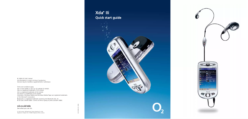 Image de la première page du manuel de l'appareil XDA III