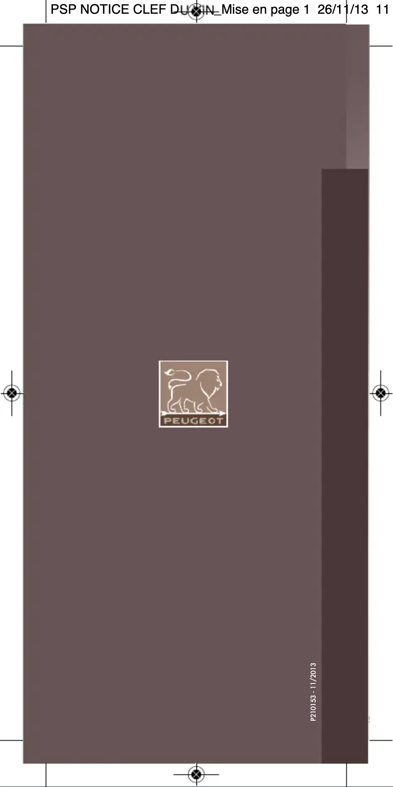 Page 1 of the manual User Manual Peugeot Clef du Vin