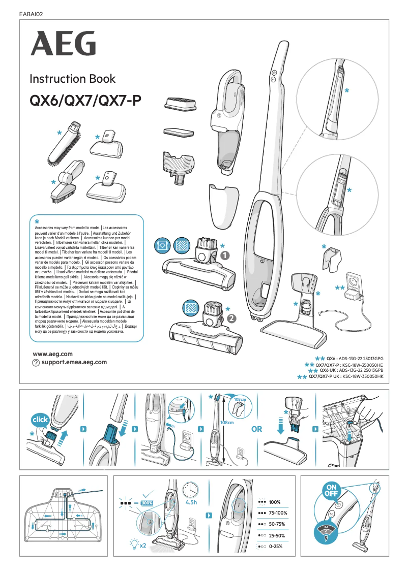 Image de la première page du manuel de l'appareil QX6-1-40OG Akku-Handstaubsauger