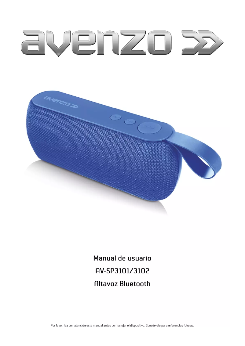 Page 1 de la notice Manuel utilisateur Avenzo AV-SP3101W