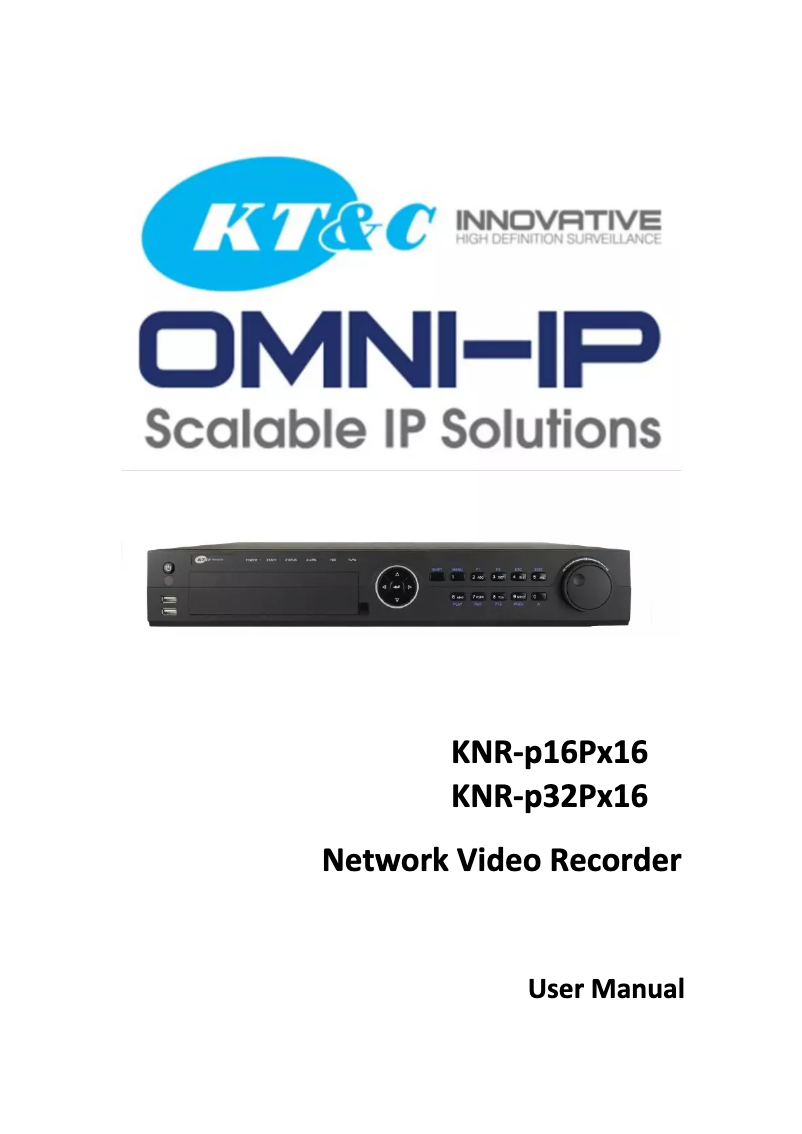 Image de la première page du manuel de l'appareil KNR-p16Px16
