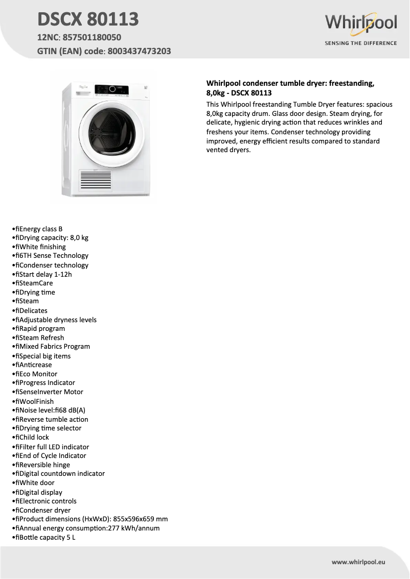 Image de la première page du manuel de l'appareil DSCX 80113