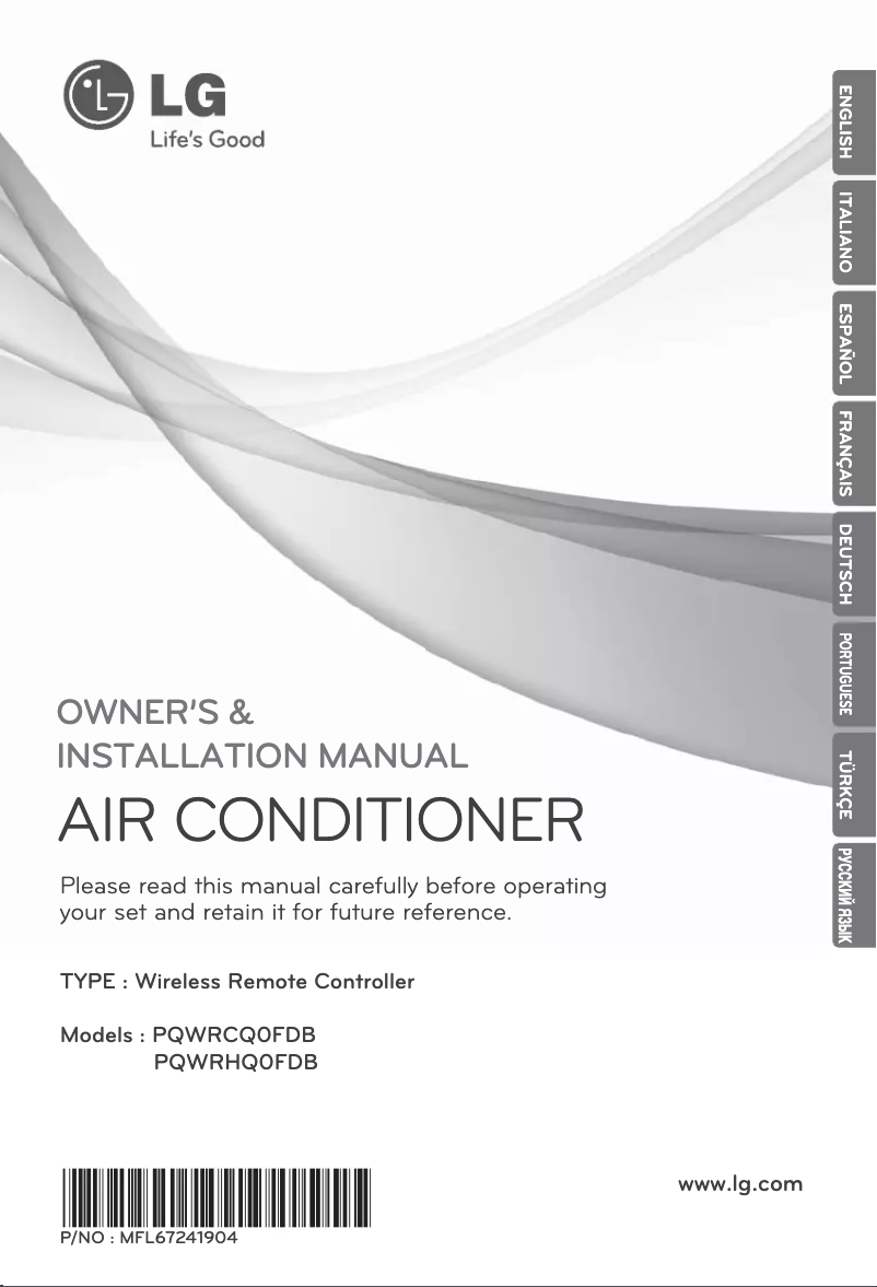 Page 1 de la notice Manuel utilisateur LG PQWRCQ0FDB