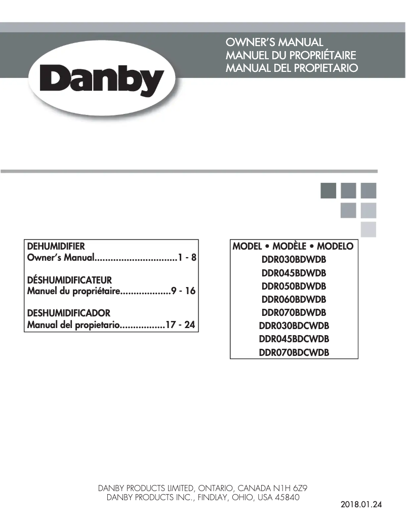 Página 1 del manual Manual de usuario Danby DDR050BDWDB