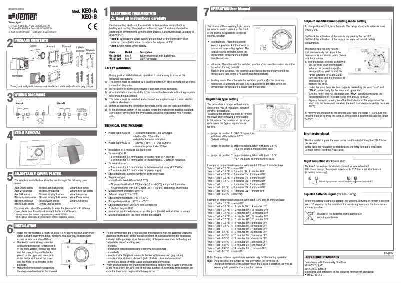 Página 1 del manual Manual de usuario Vemer Keo-A