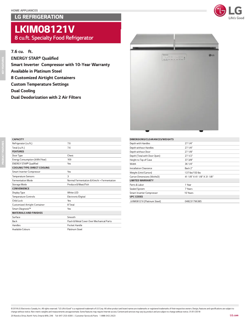 Image de la première page du manuel de l'appareil LKIM08121V