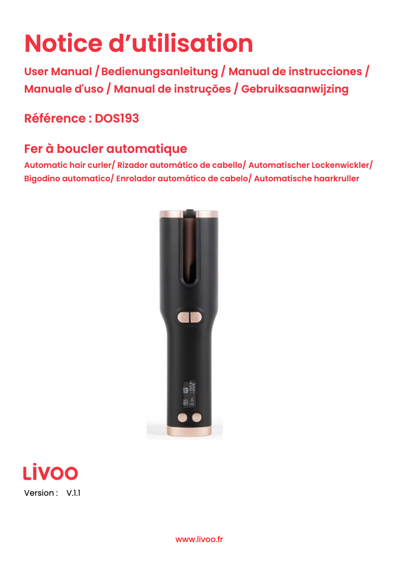 Página 1 del manual Manual de usuario Livoo DOS193