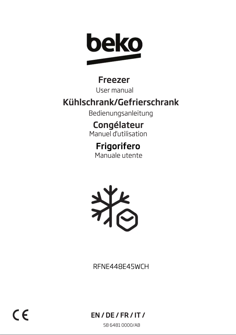 Page n°1 - Manuel utilisateur Beko RFNE448E45WCH