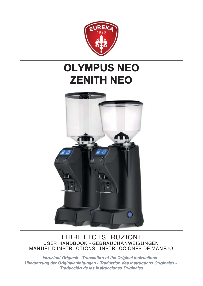 Page 1 de la notice Manuel utilisateur Eureka Zenith Neo