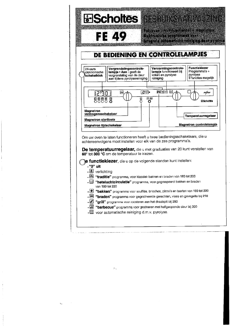 Image de la première page du manuel de l'appareil FE 49