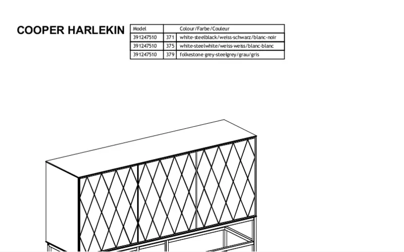 Image de la première page du manuel de l'appareil Cooper Harlekin