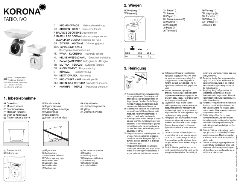 Page 1 de la notice Manuel utilisateur Korona Ivo