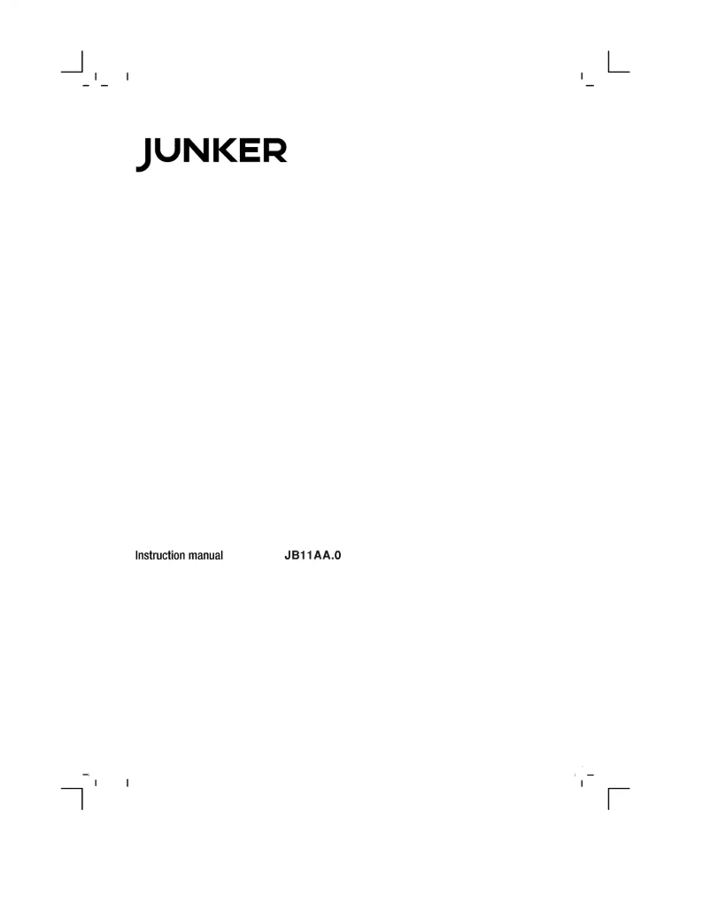 Page 1 de la notice Manuel utilisateur Junker JB11AA50