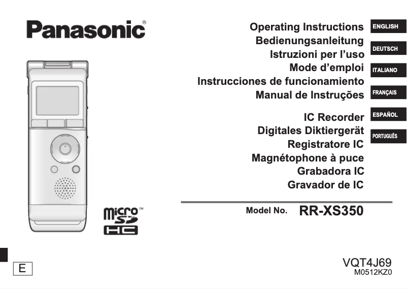 Page 1 de la notice Manuel utilisateur Panasonic RRX-S350