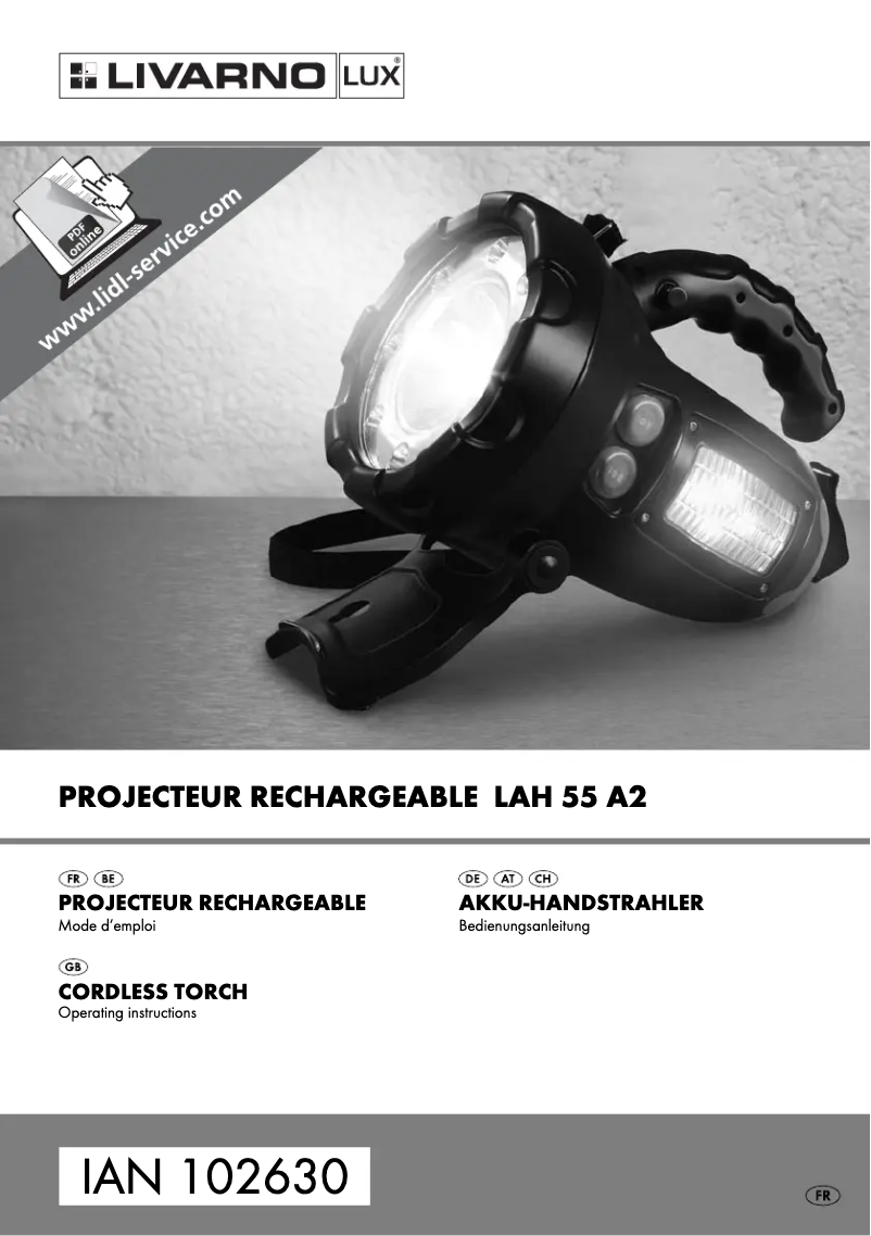 Page 1 de la notice Manuel utilisateur Livarno Lux LAH 55 A2