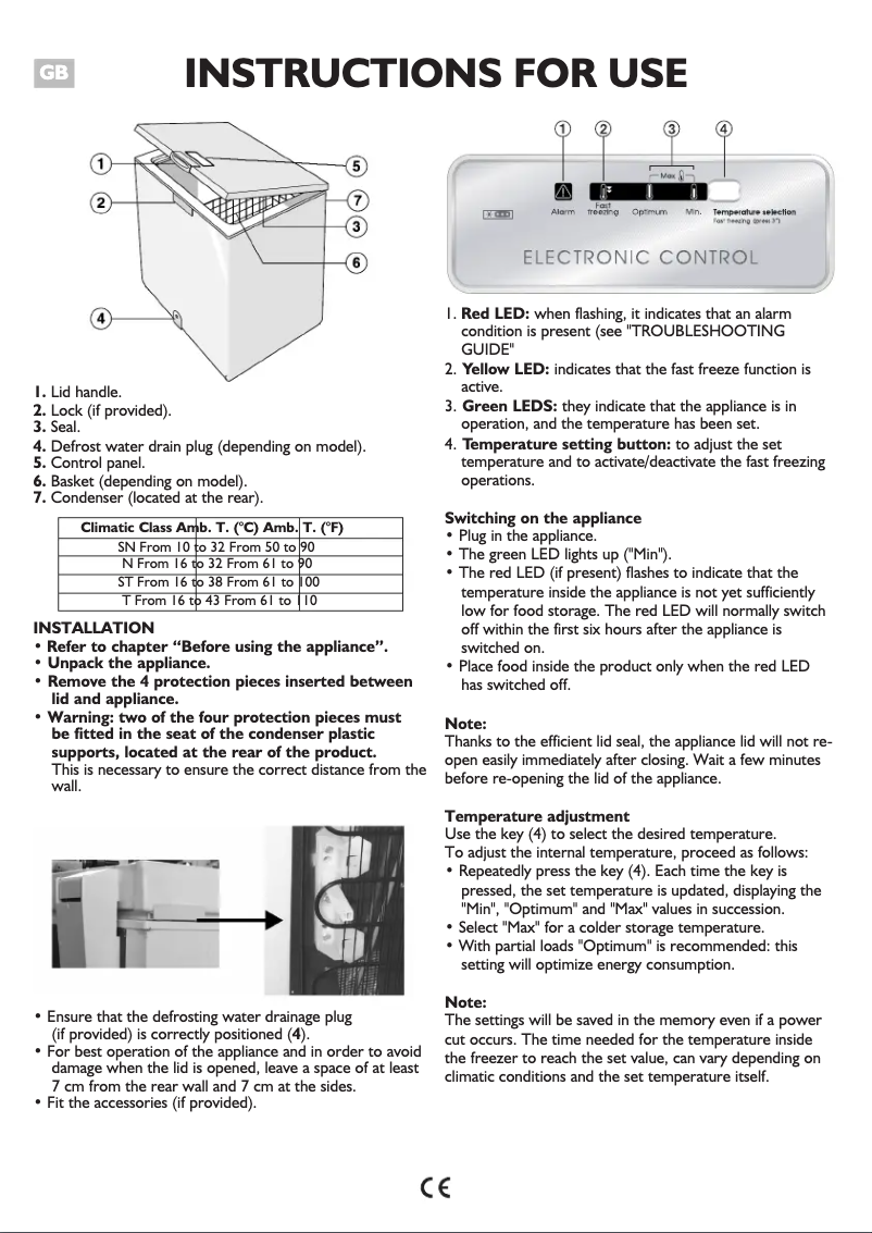 Image de la première page du manuel de l'appareil GTE 255 A++