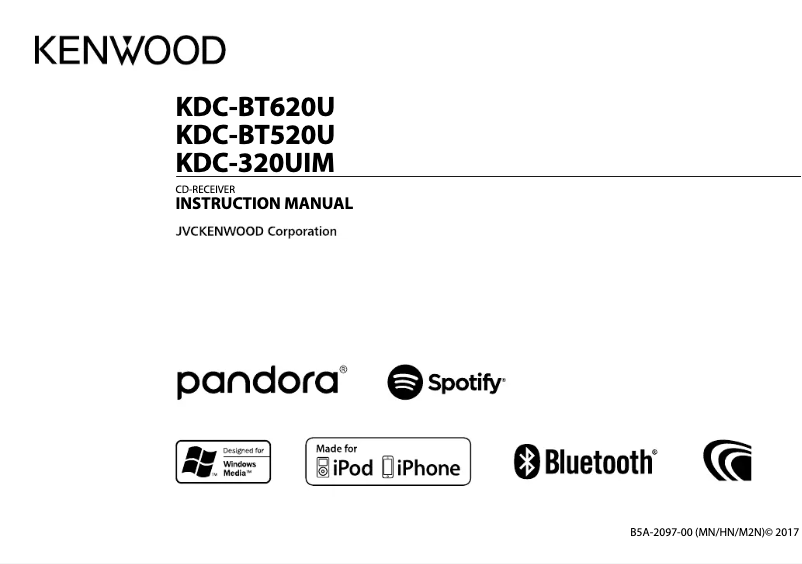 Imagen de la primera página del manual del dispositivo KDC-320UIM