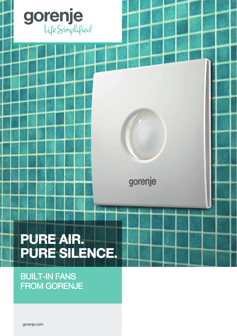 Page 1 de la notice Brochure Gorenje BVX100WTS