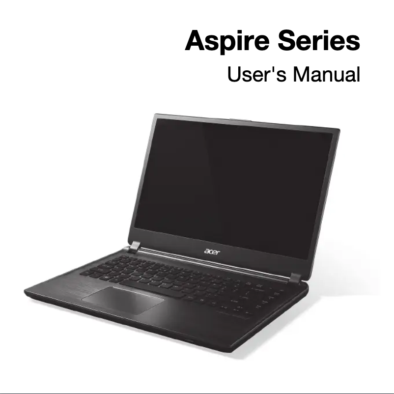 Page n°1 - Manuel utilisateur Acer Aspire M5-481T