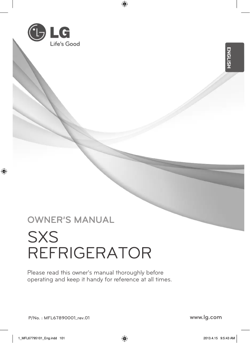 Page 1 de la notice Manuel utilisateur LG GSP545NSQZ