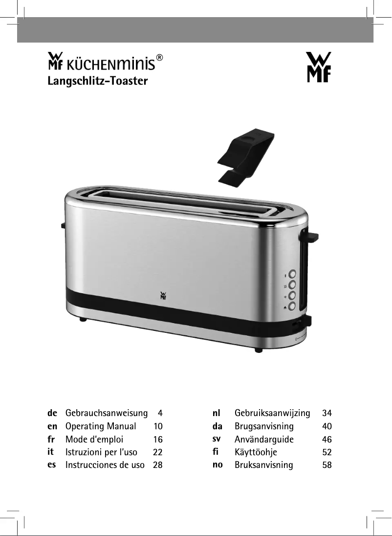 Page n°1 - Manuel utilisateur WMF KITCHENminis 04.1412.0011