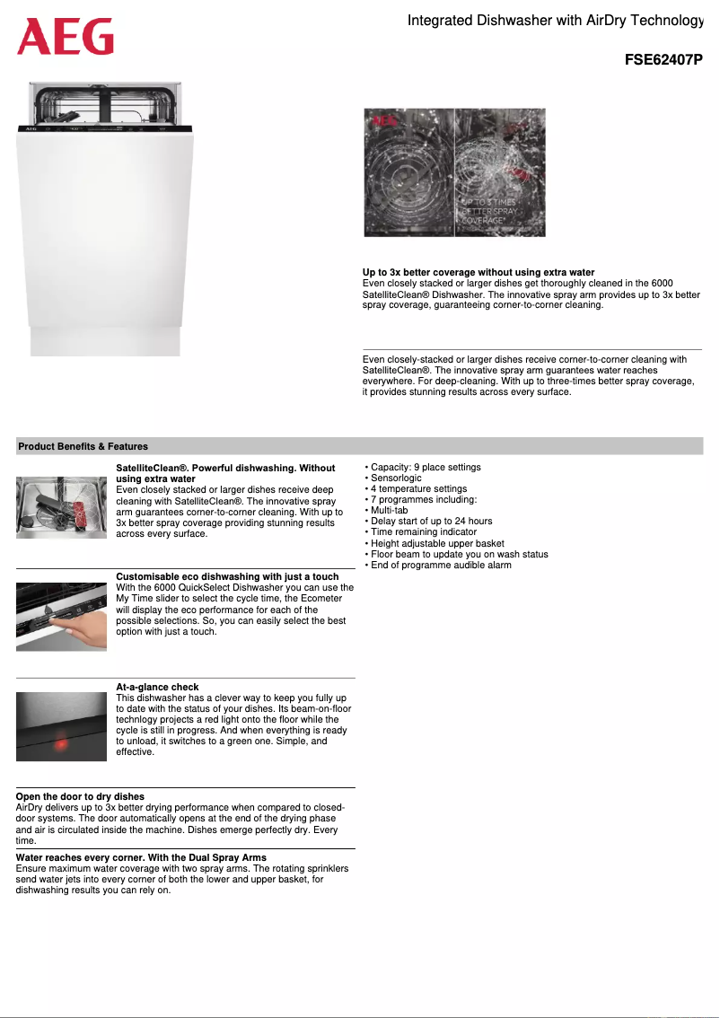 Página 1 del manual Ficha técnica AEG FSE62407P