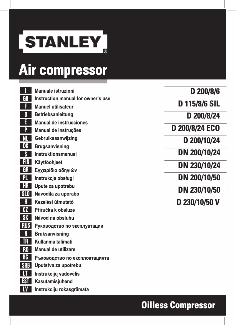 Página 1 del manual Manual de usuario Stanley D 230/10/50V