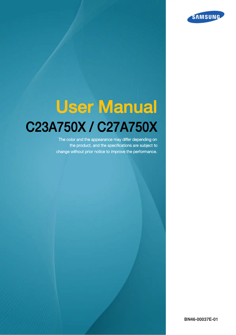 Image de la première page du manuel de l'appareil C27A750X