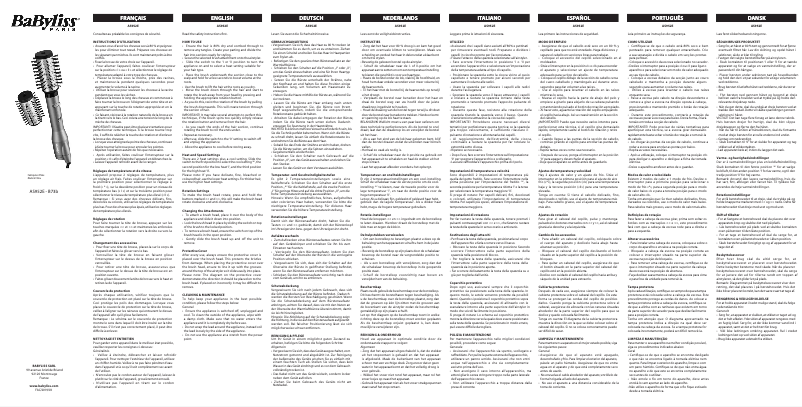 First page image of the manual for Big Hair Dual AS952E