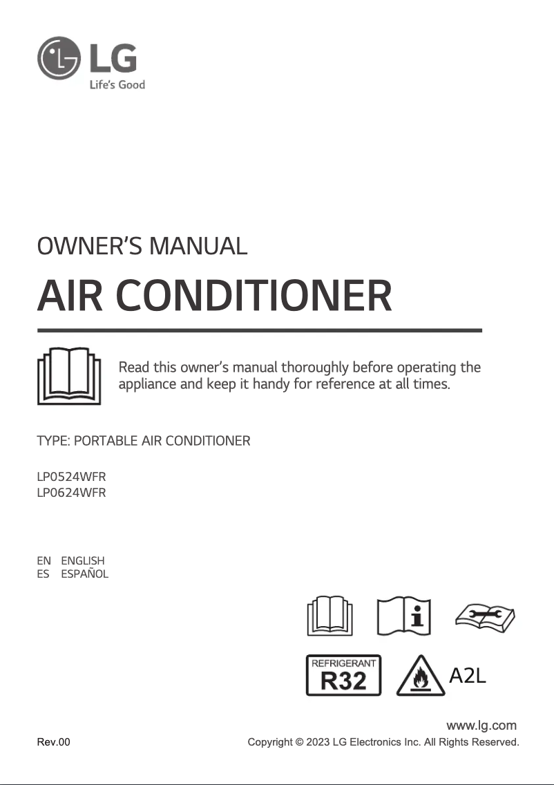 Image de la première page du manuel de l'appareil LP0624WFR