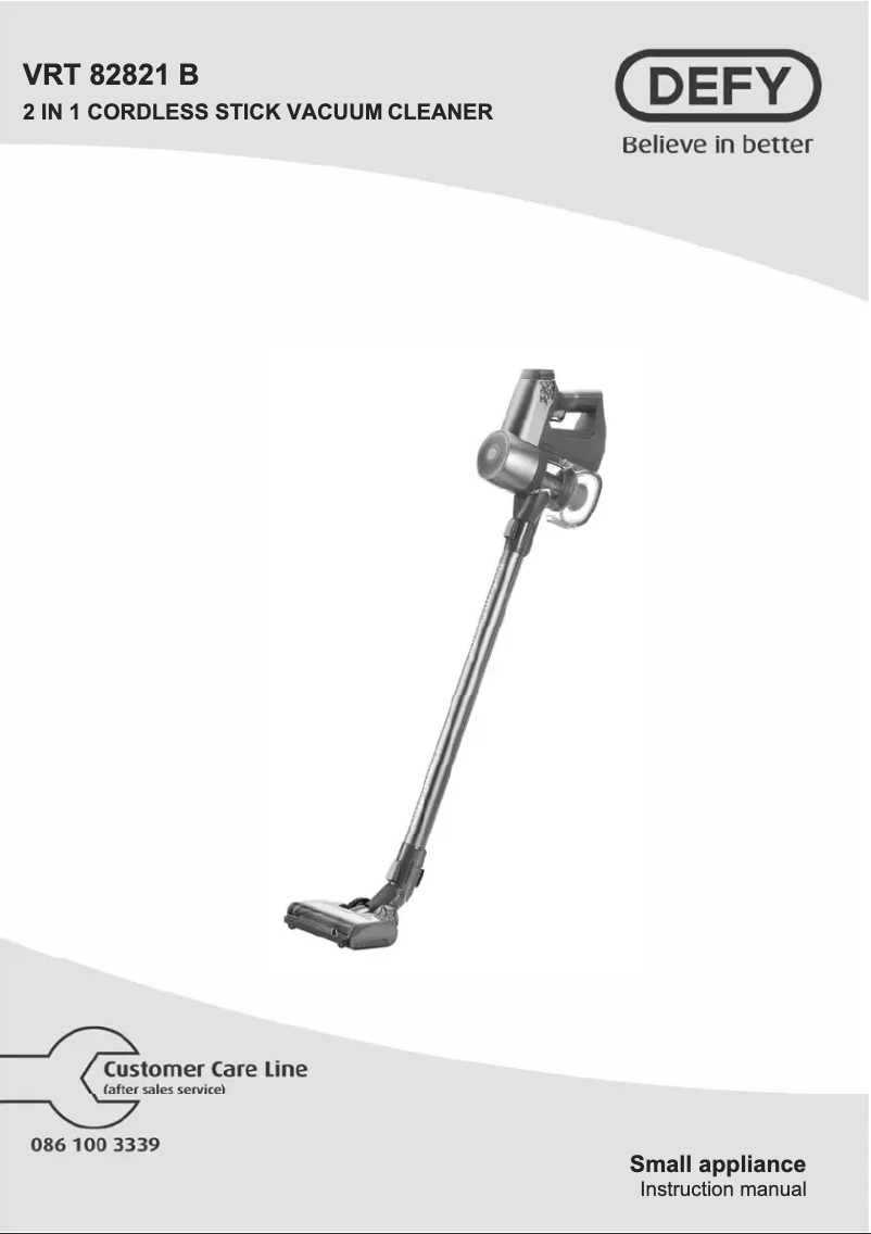 Image de la première page du manuel de l'appareil VRT82821D
