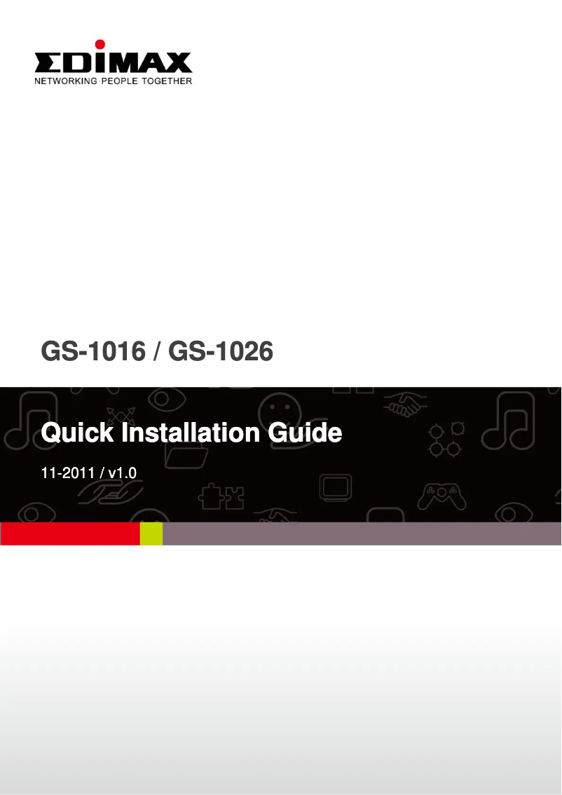 Page n°1 - Manuel utilisateur Edimax GS-1016