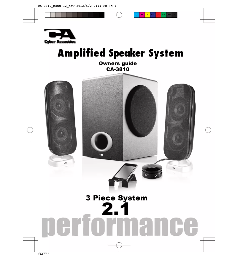 Image de la première page du manuel de l'appareil CA-3810