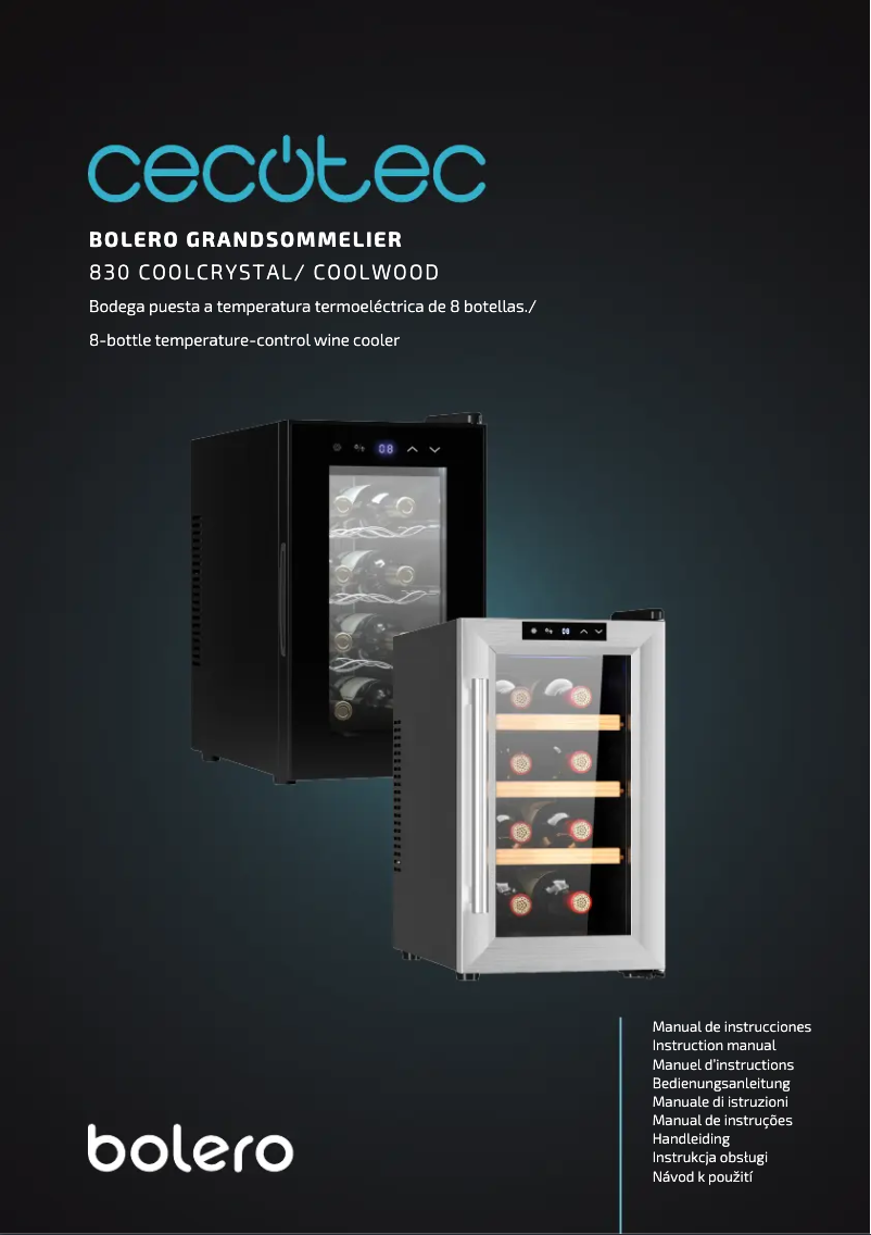 Página 1 del manual Manual de usuario Cecotec GrandSommelier 830