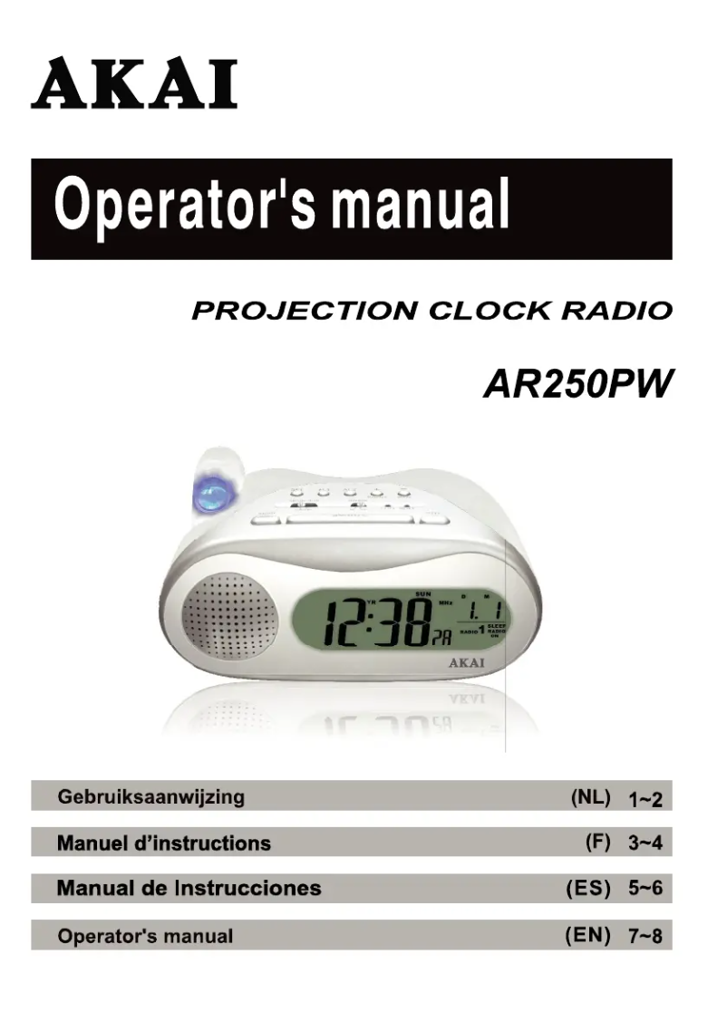Imagen de la primera página del manual del dispositivo AR250W