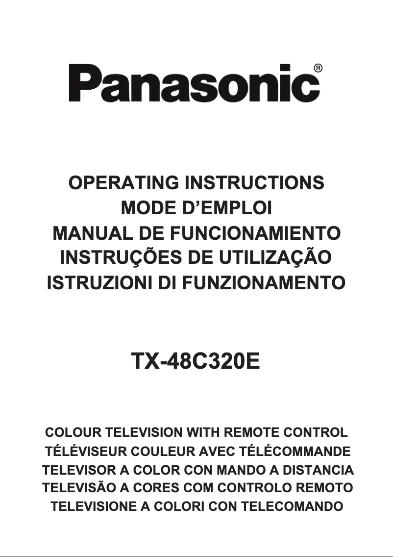 Image de la première page du manuel de l'appareil Viera TX-48C320E