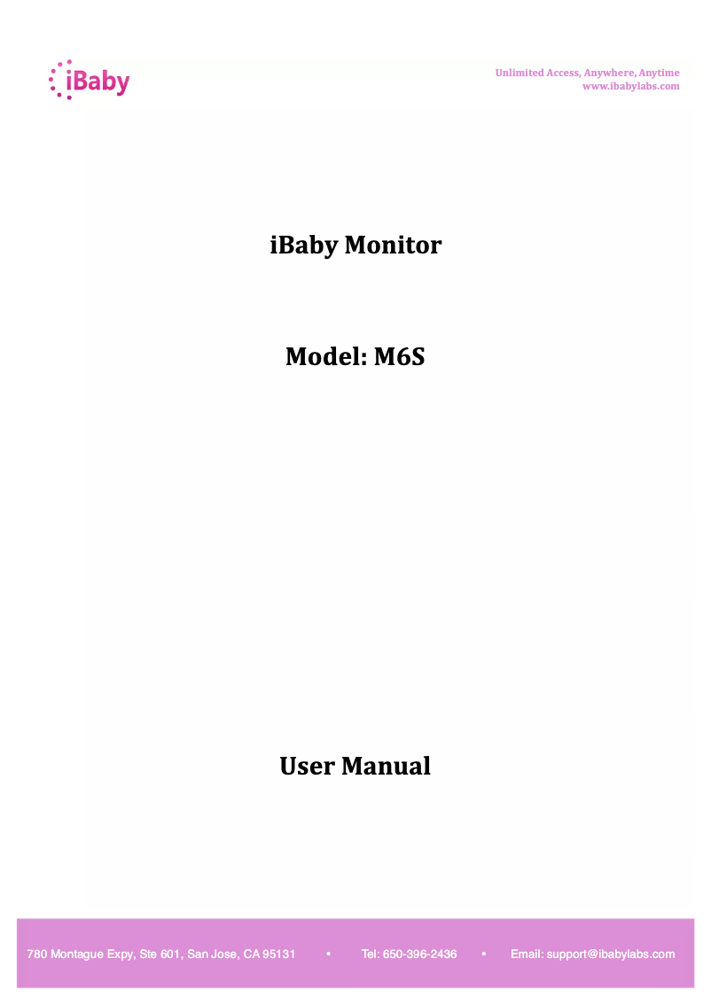 Page 1 de la notice Manuel utilisateur iBaby M6S