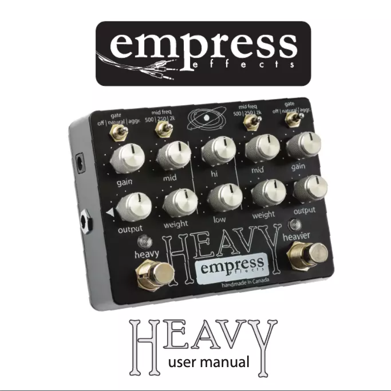 Page n°1 - Manuel utilisateur Empress Effects Heavy