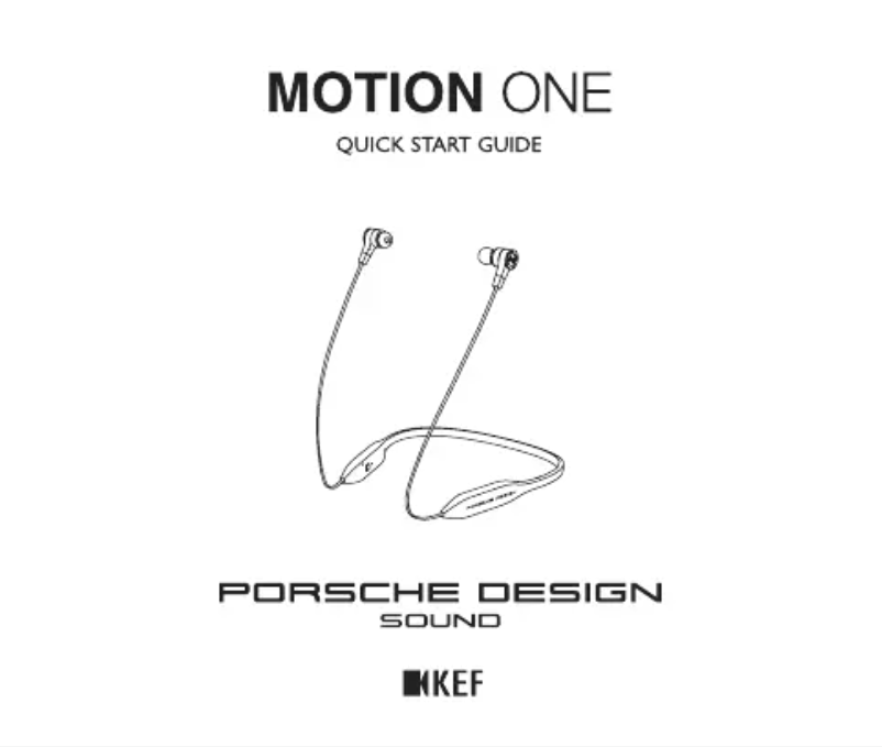 Page n°1 - Manuel utilisateur KEF Motion One Porsche Design