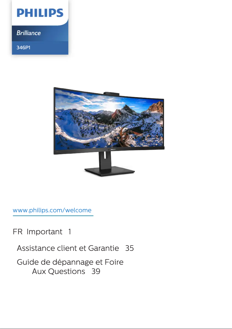 Image de la première page du manuel de l'appareil P Line 346P1CRH