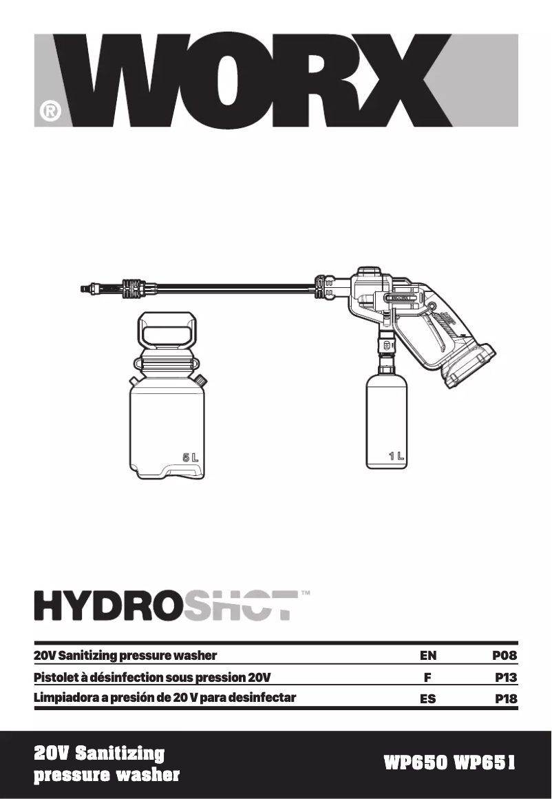 Page n°1 - Manuel utilisateur Worx WP650
