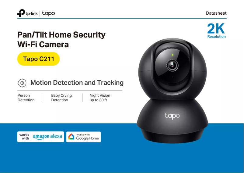 Page 1 de la notice Fiche technique TP-Link Tapo C211