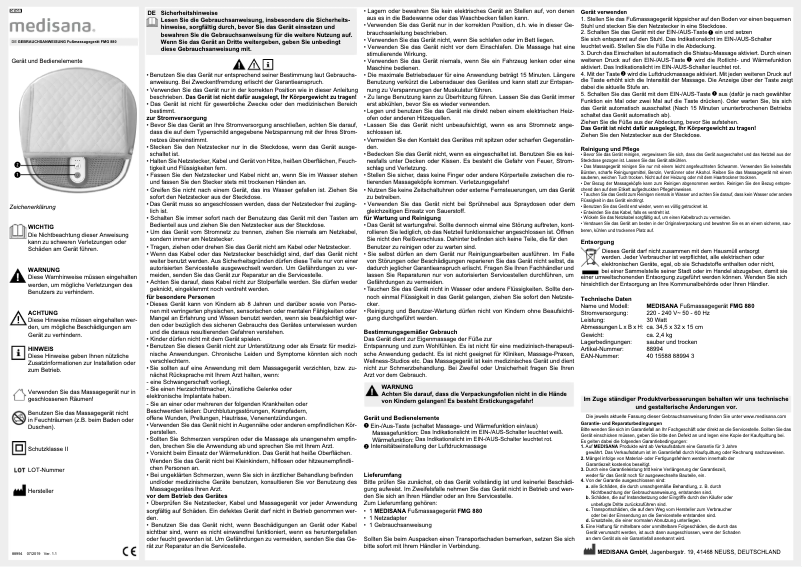 Image de la première page du manuel de l'appareil FMG 880