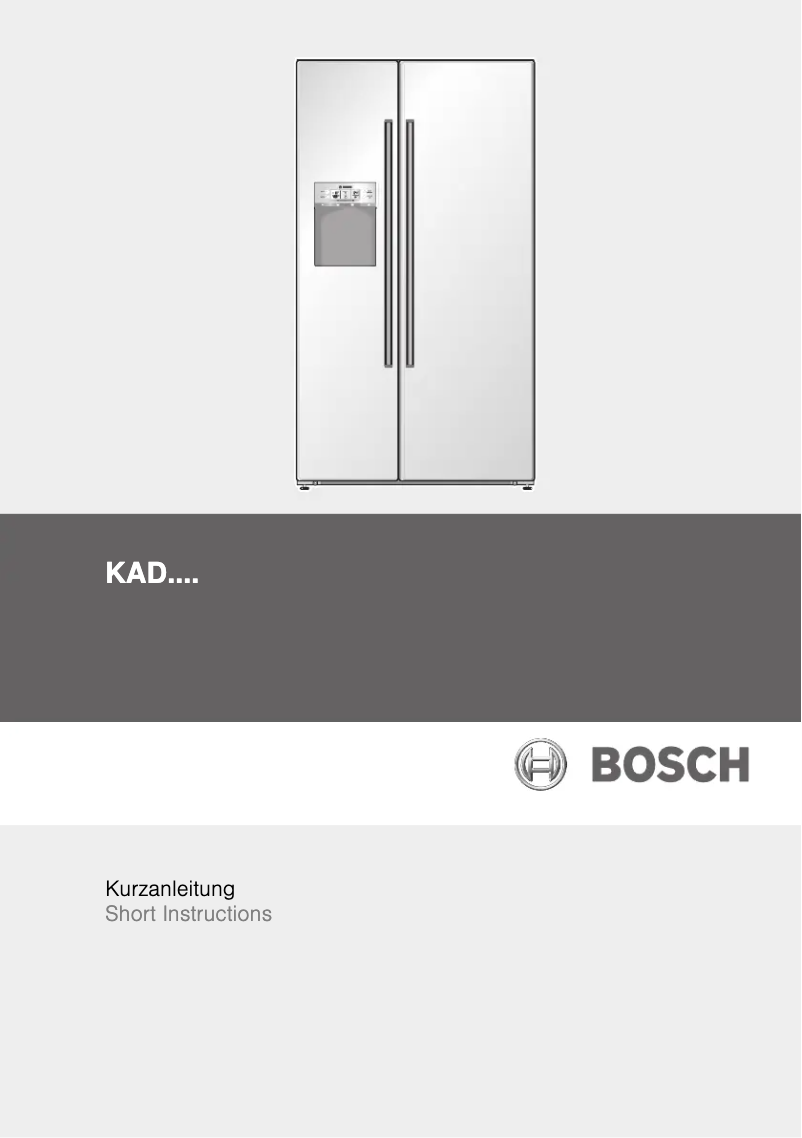 Page 1 de la notice Manuel utilisateur Bosch KAD62A70