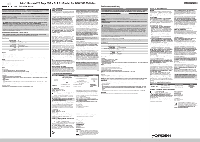 Página 1 del manual Manual de usuario Spektrum STL