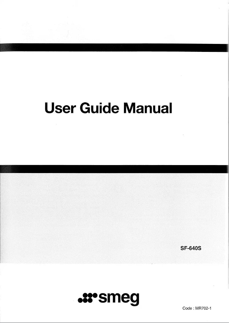 Image de la première page du manuel de l'appareil SF640S